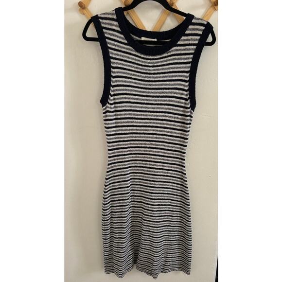 Rag & Bone Dress Women's Small Lindsey Terry Cloth Stripes Navy White Sleeveless - Picture 2 of 6